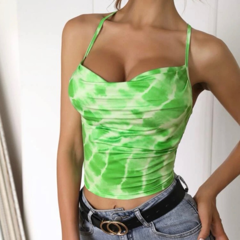 Shein lace up back cami